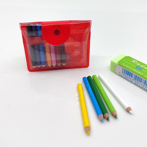 Estuche con 12 mini lápices de color