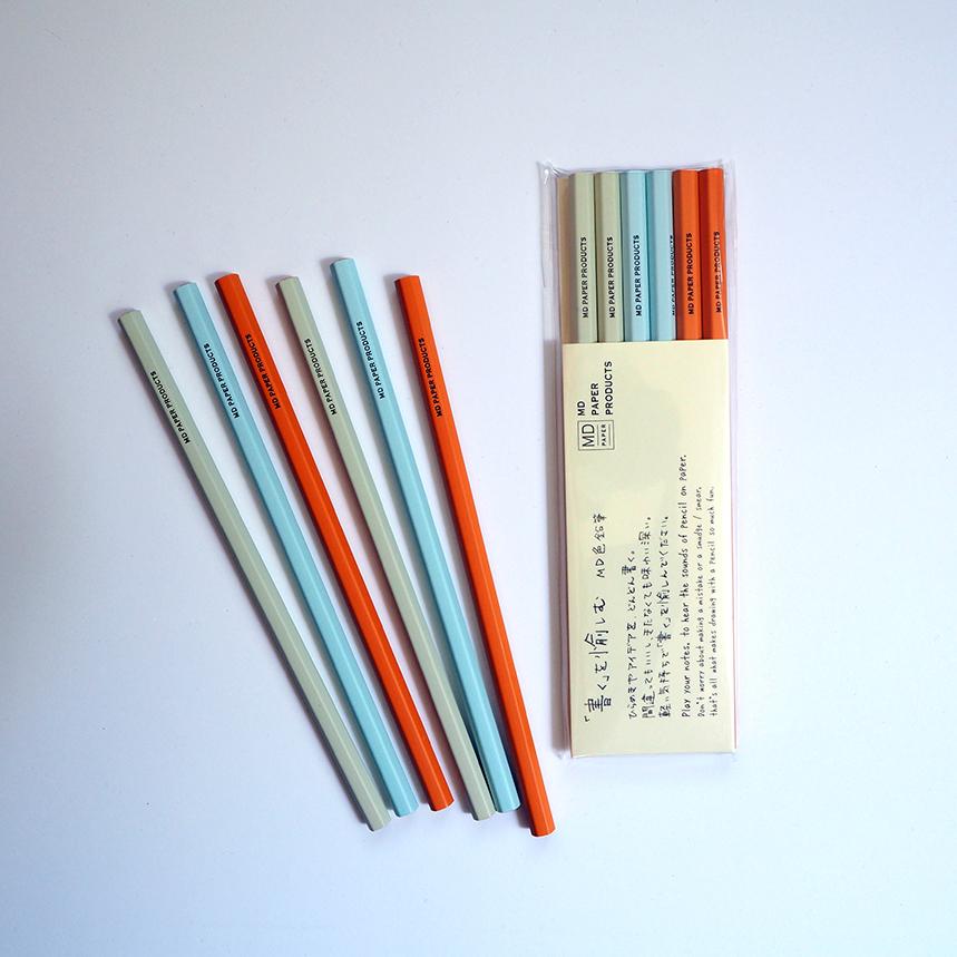 Midori Paper, set con 6 colores, Lápices de colores - Lapicity